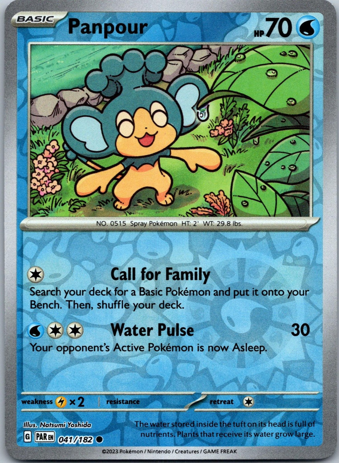 Panpour 041/182 Common Paradox Rift Pokemon Near Mint