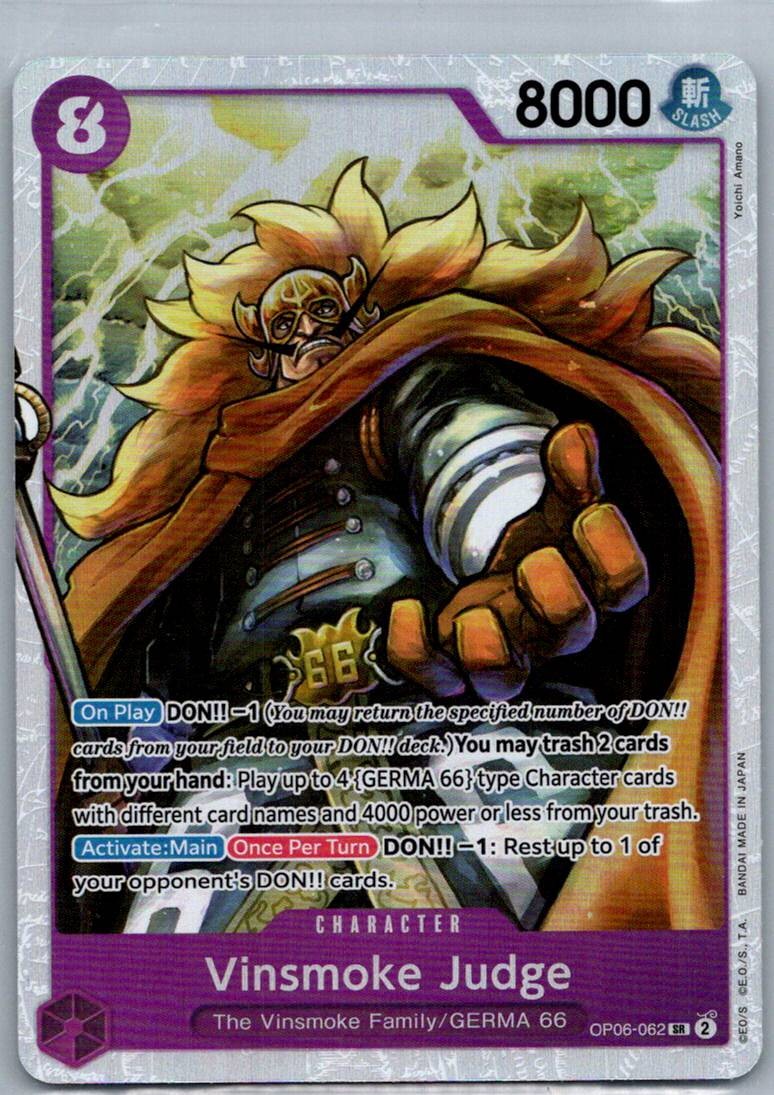 Vinsmoke Judge OP06-062 Super Rare Wings of the Captain One Piece Near Mint