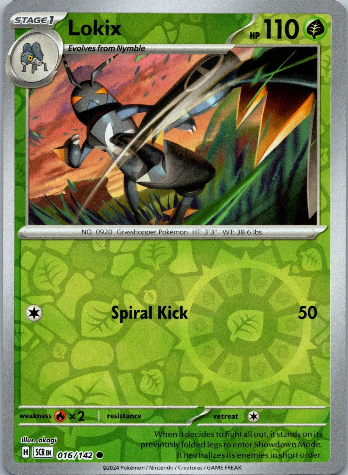 Lokix 16/142 Common Stellar Crown Pokemon Near Mint