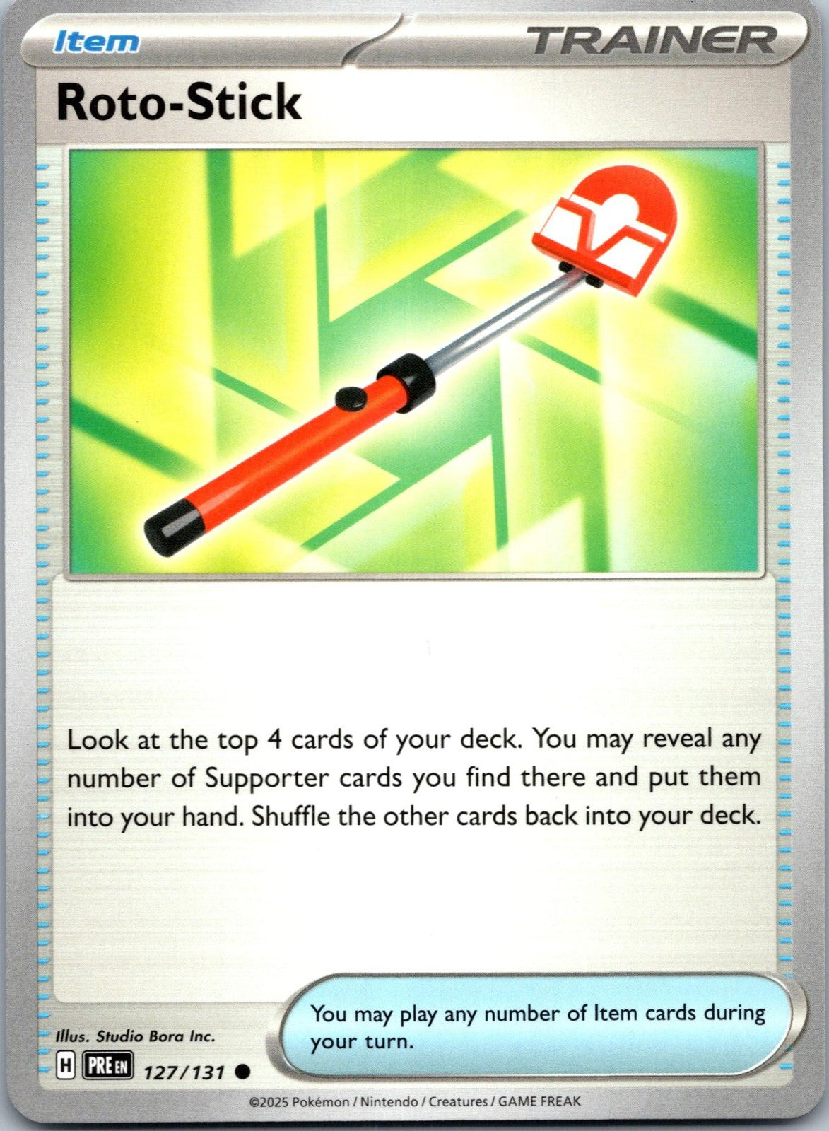 Roto-Stick 127/131 Common Prismatic Evolutions Pokemon Near Mint