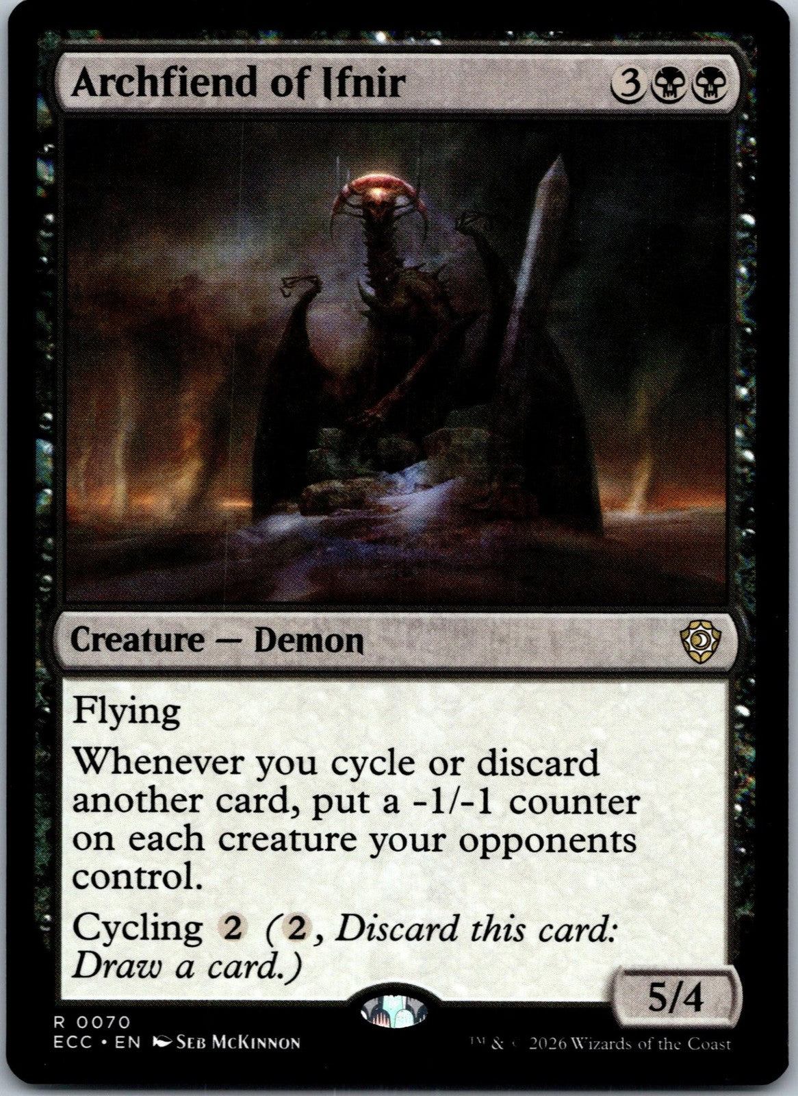 Archfiend of Ifnir 86 Rare Commander: Aetherdrift Magic: The Gathering NM | HOKO