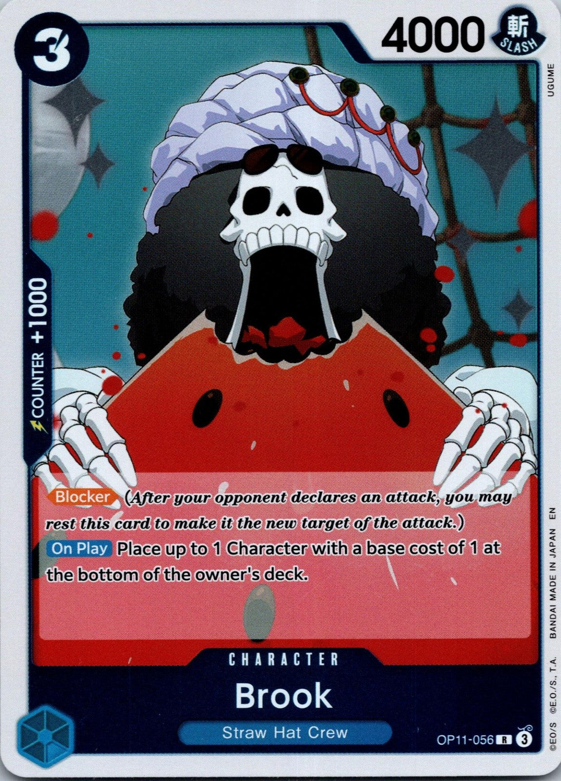 Brook OP11-056 Rare A Fist of Divine Speed One Piece Near Mint