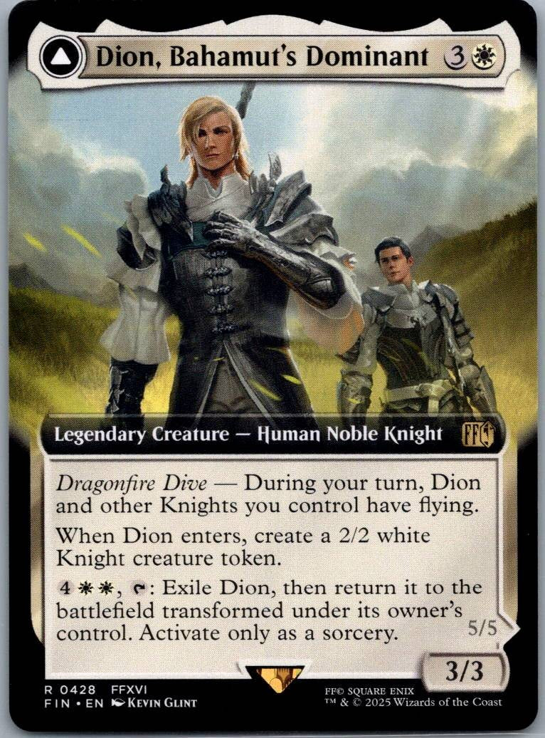 Dion, Bahamut's Dominant (Extended Art) FINAL FANTASY Magic: The Gathering NM