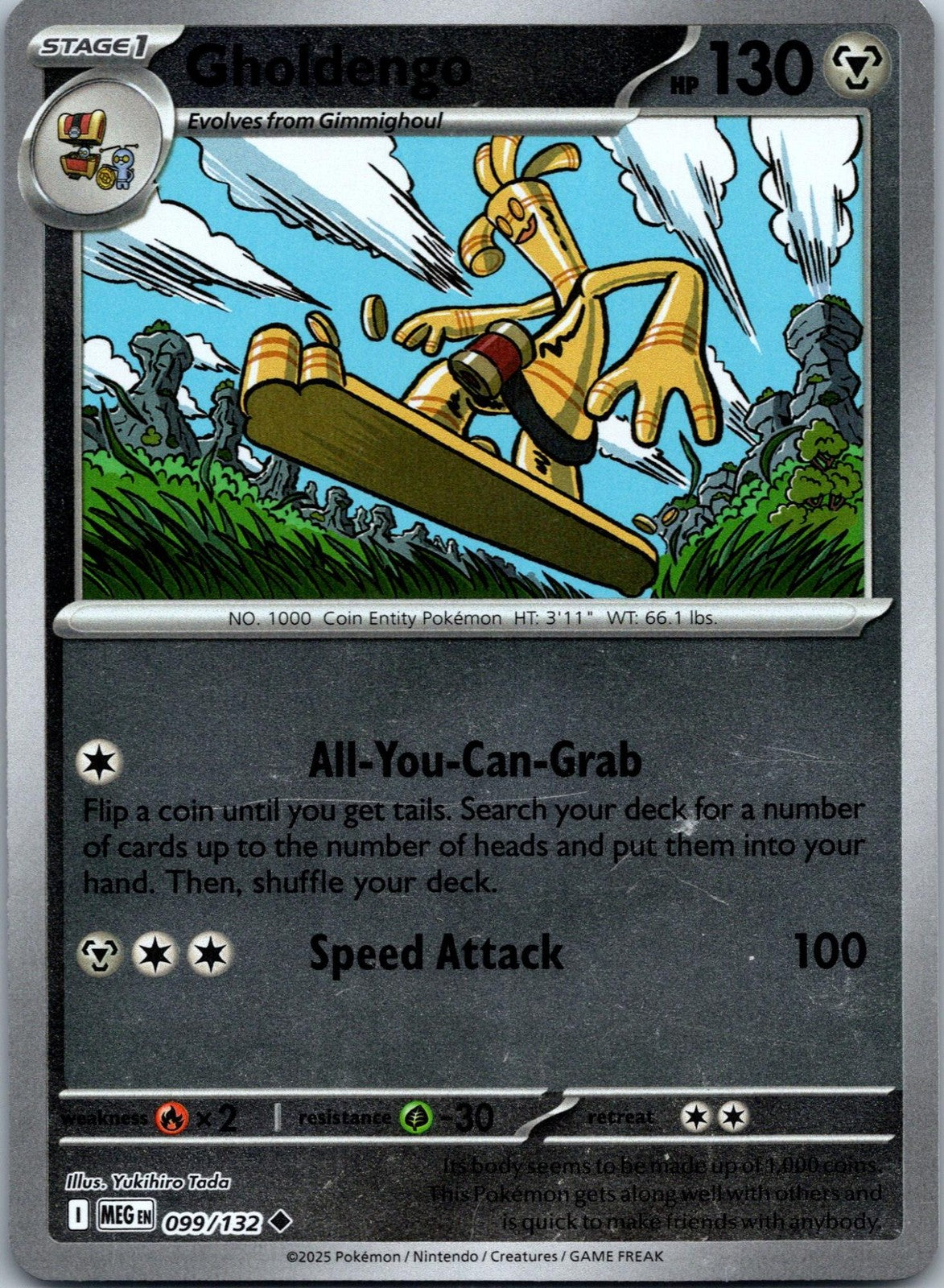 Gholdengo 099/132 Uncommon Mega Evolution Pokemon Near Mint