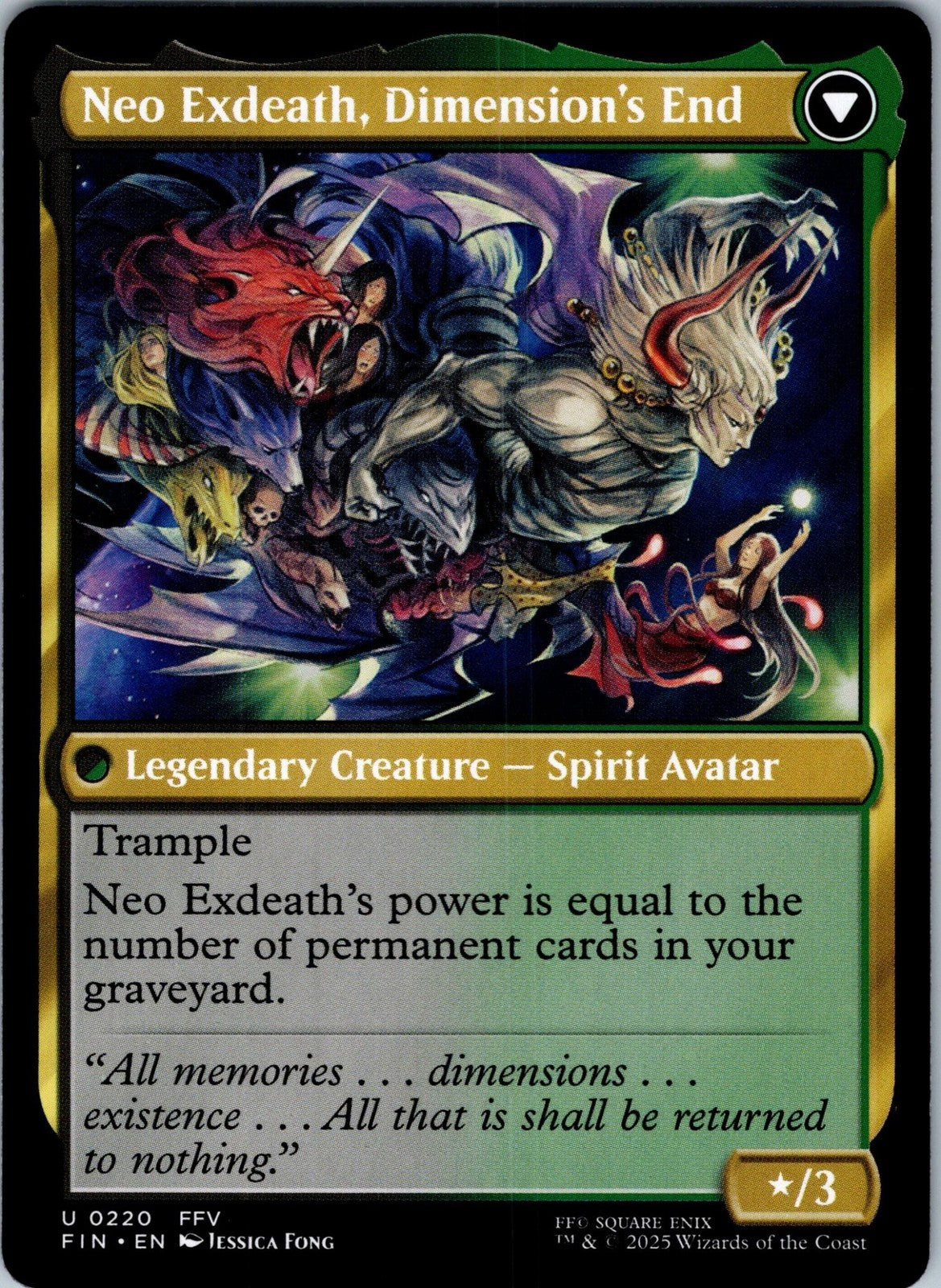 Exdeath, Void Warlock 220 Uncommon FINAL FANTASY Magic: The Gathering Near Mint