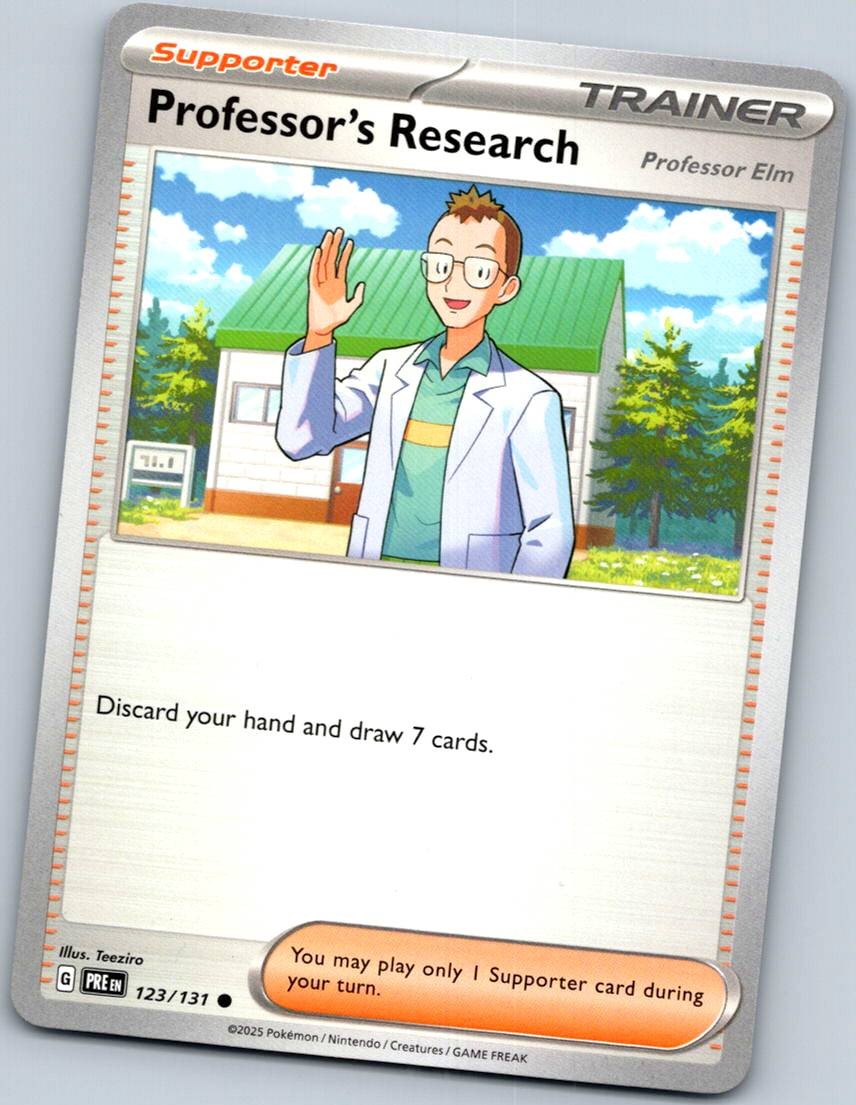 Professor's Research 123/131 Common Prismatic Evolutions Pokemon Near Mint