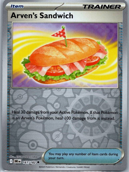 Arven's Sandwich 161/182 Uncommon Destined Rivals Pokemon Near Mint