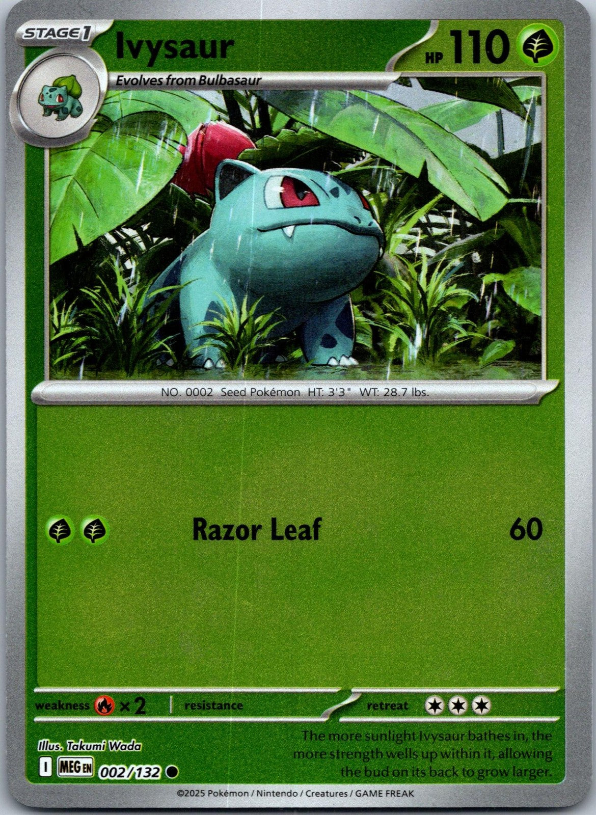 Ivysaur 002/132 Common Mega Evolution Pokemon Near Mint