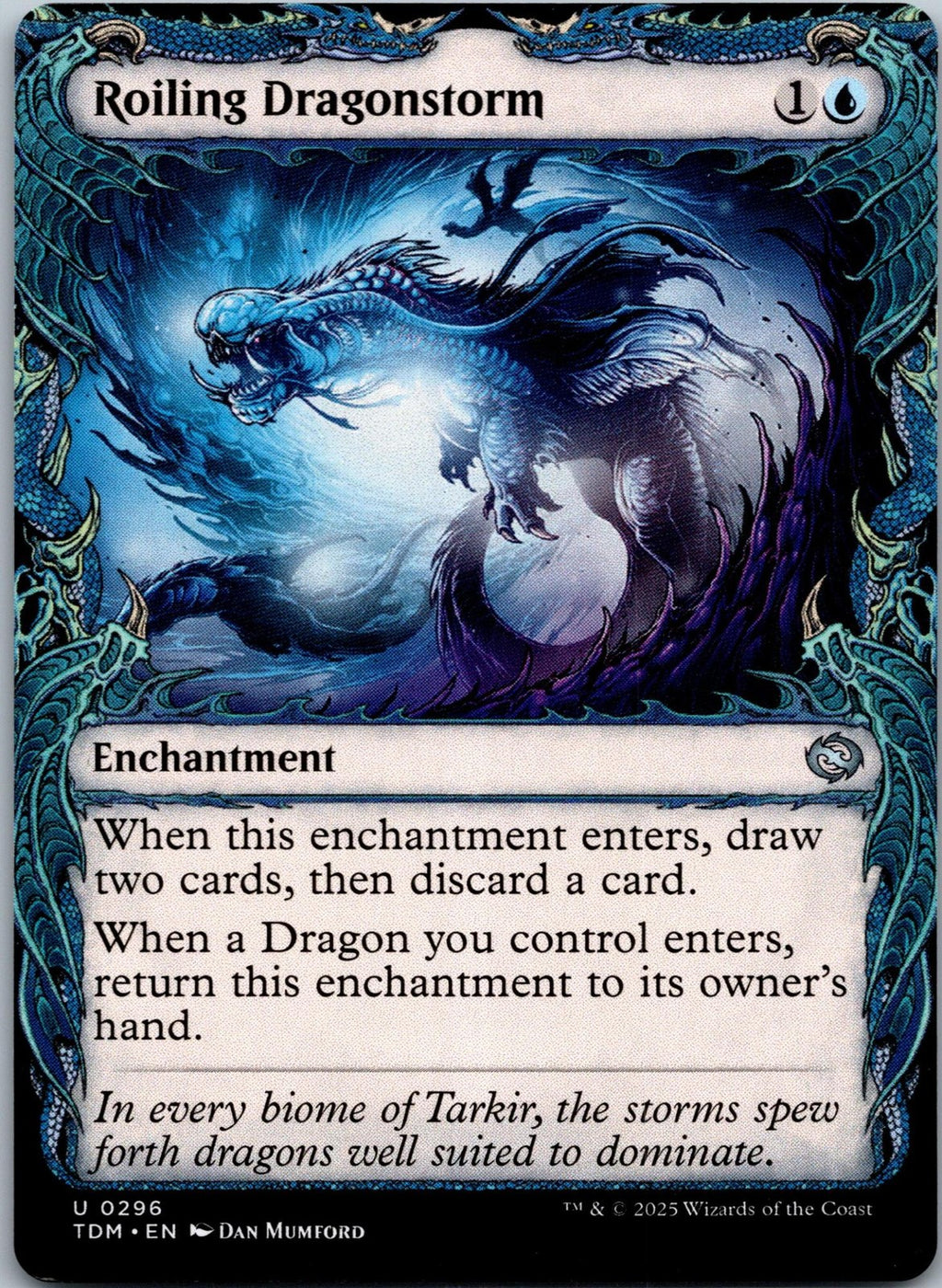 Roiling Dragonstorm (Showcase) 296 Tarkir: Dragonstorm Magic: The Gathering NM
