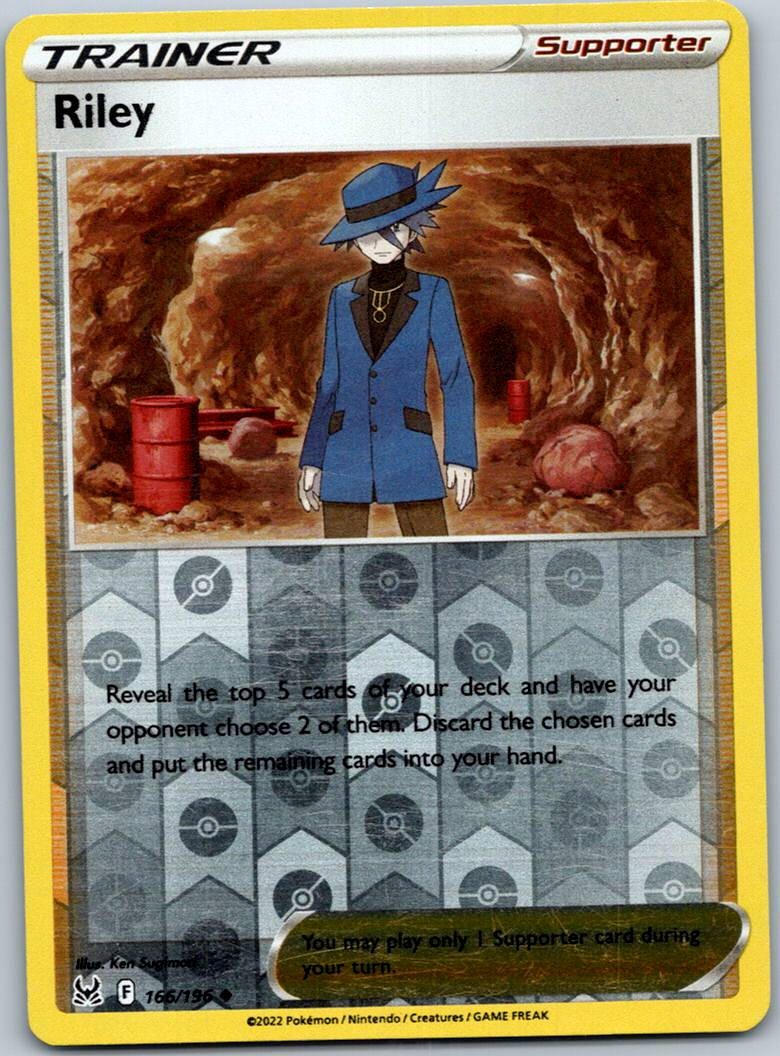 Riley 166/196 Reverse Lost Origin Pokemon Near Mint