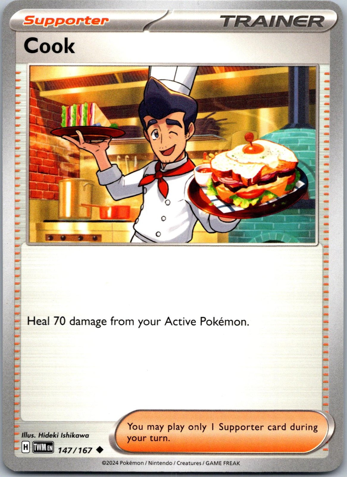 Cook 147/167 Uncommon Twilight Masquerade Pokemon Near Mint