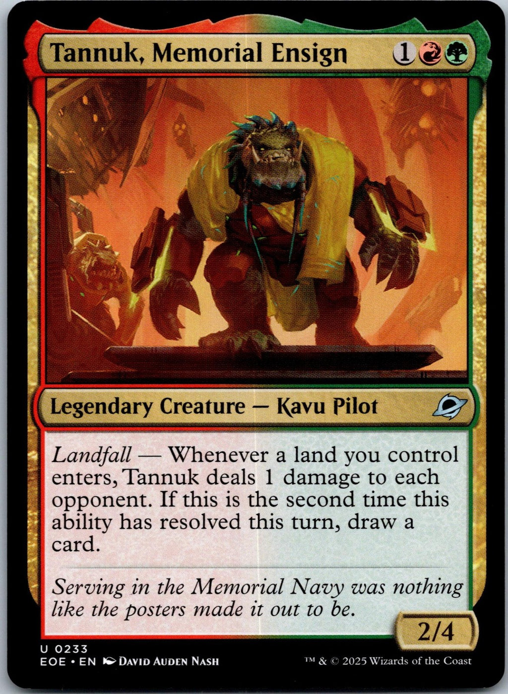 Tannuk, Memorial Ensign 233 Uncommon Edge of Eternities Magic: The Gathering NM