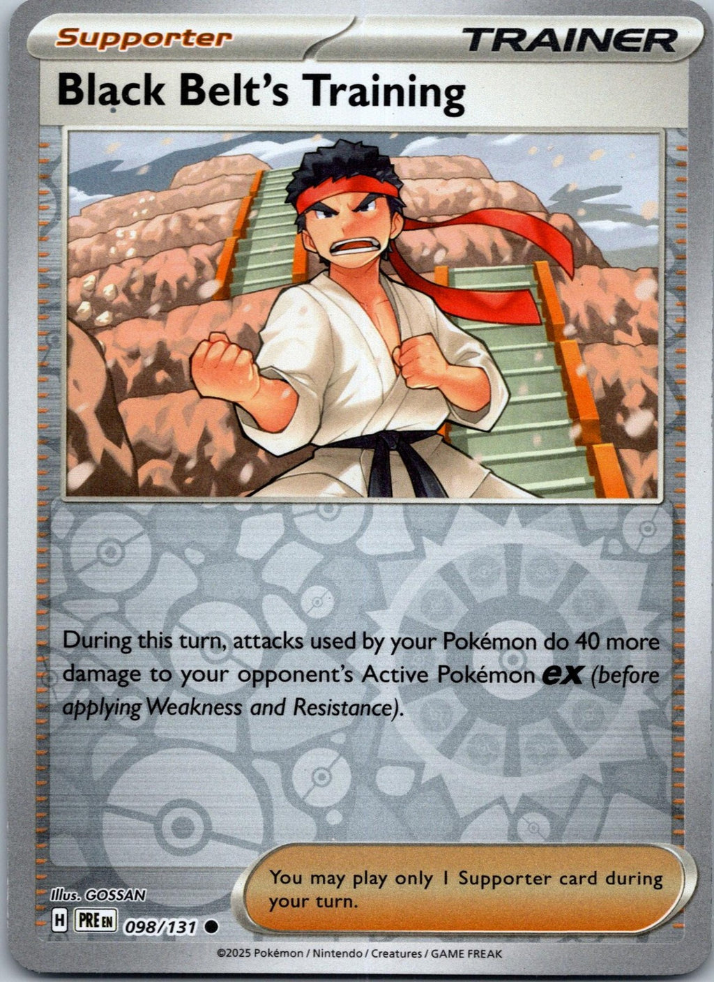 Black Belt's Training 098/131 Common Prismatic Evolutions Pokemon Near Mint