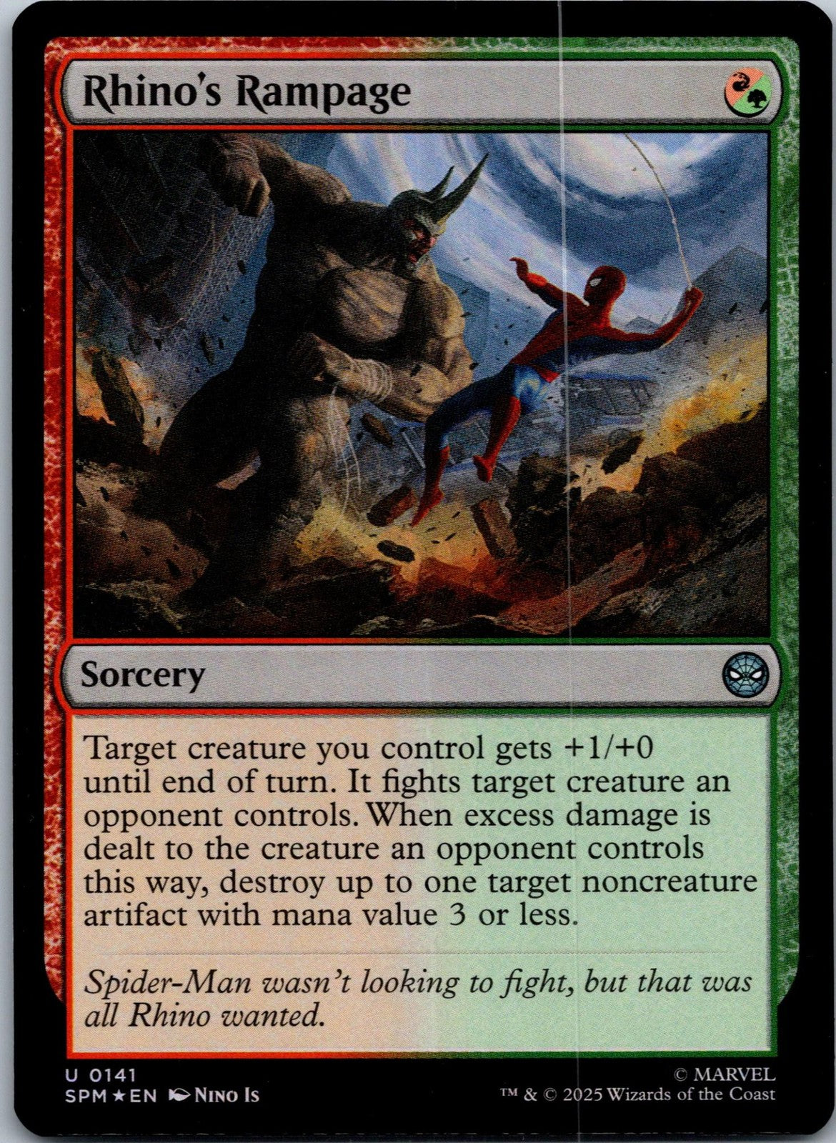 Rhino's Rampage 141 Uncommon Marvel's Spider-Man Magic: The Gathering NM | HOKO