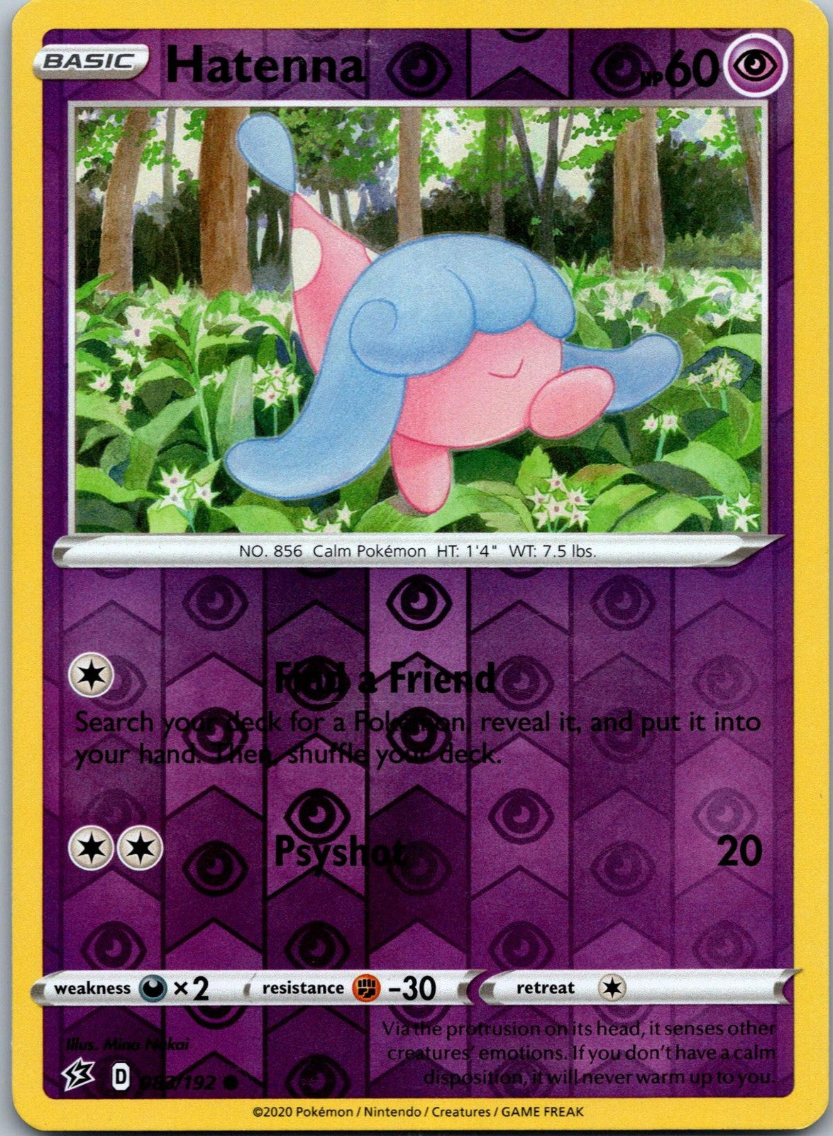 Hatenna 083/192 Common Rebel Clash Pokemon Near Mint