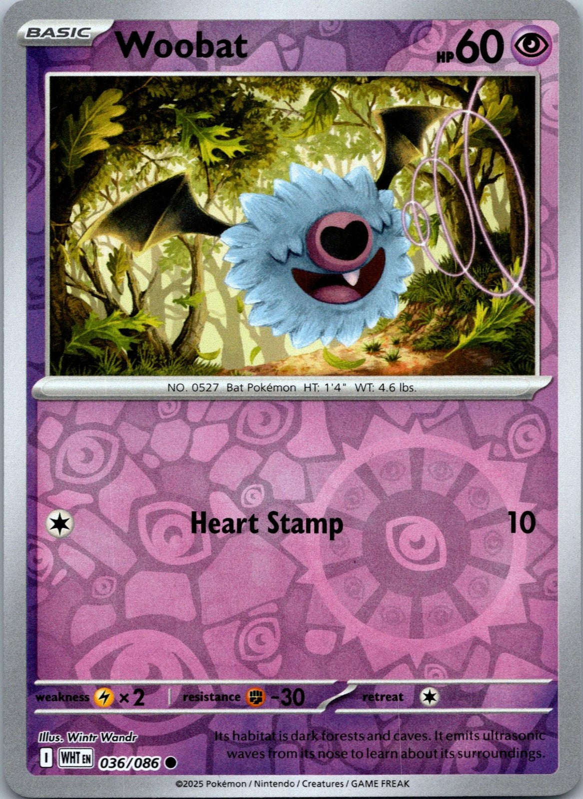 Woobat 036/086 Common White Flare Pokemon Near Mint