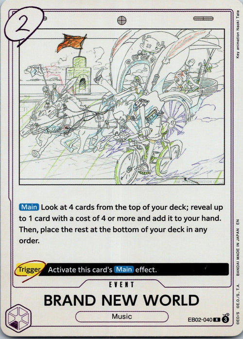 BRAND NEW WORLD EB02-040 Rare Extra Booster: Anime 25th Collection One Piece NM