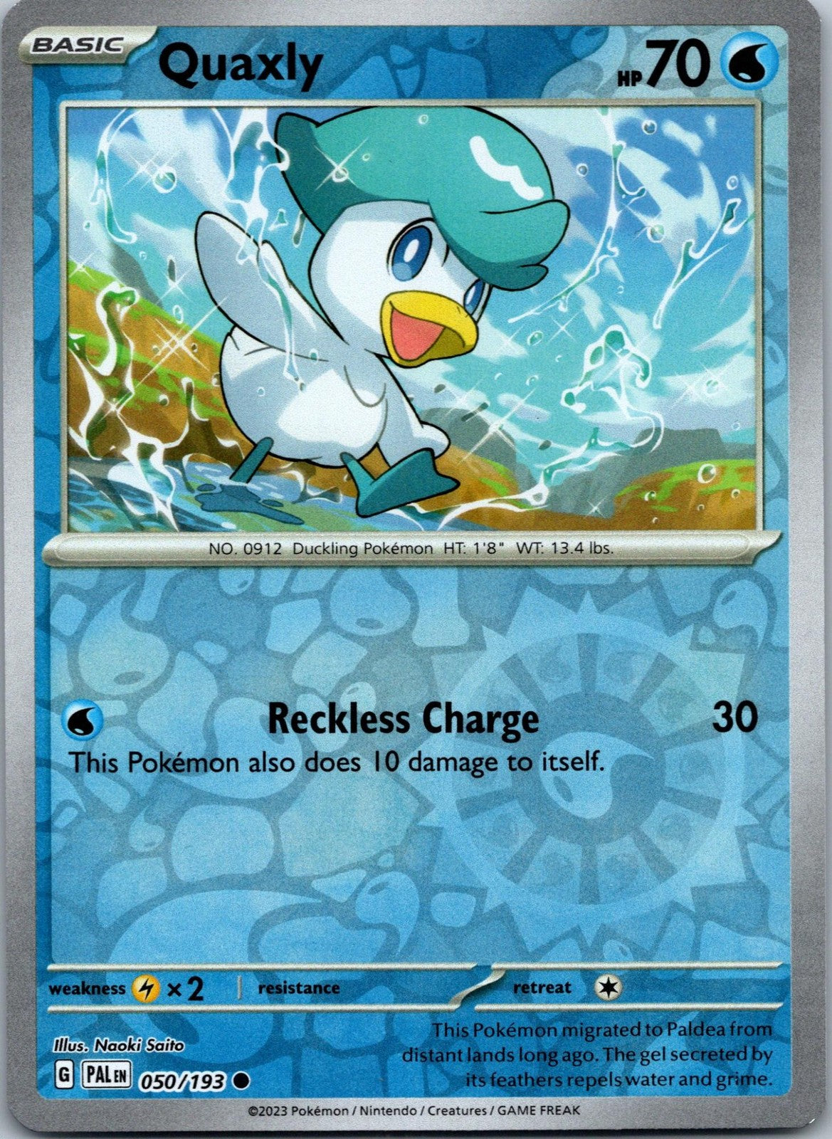 Quaxly 050/193 Common Paldea Evolved Pokemon Near Mint