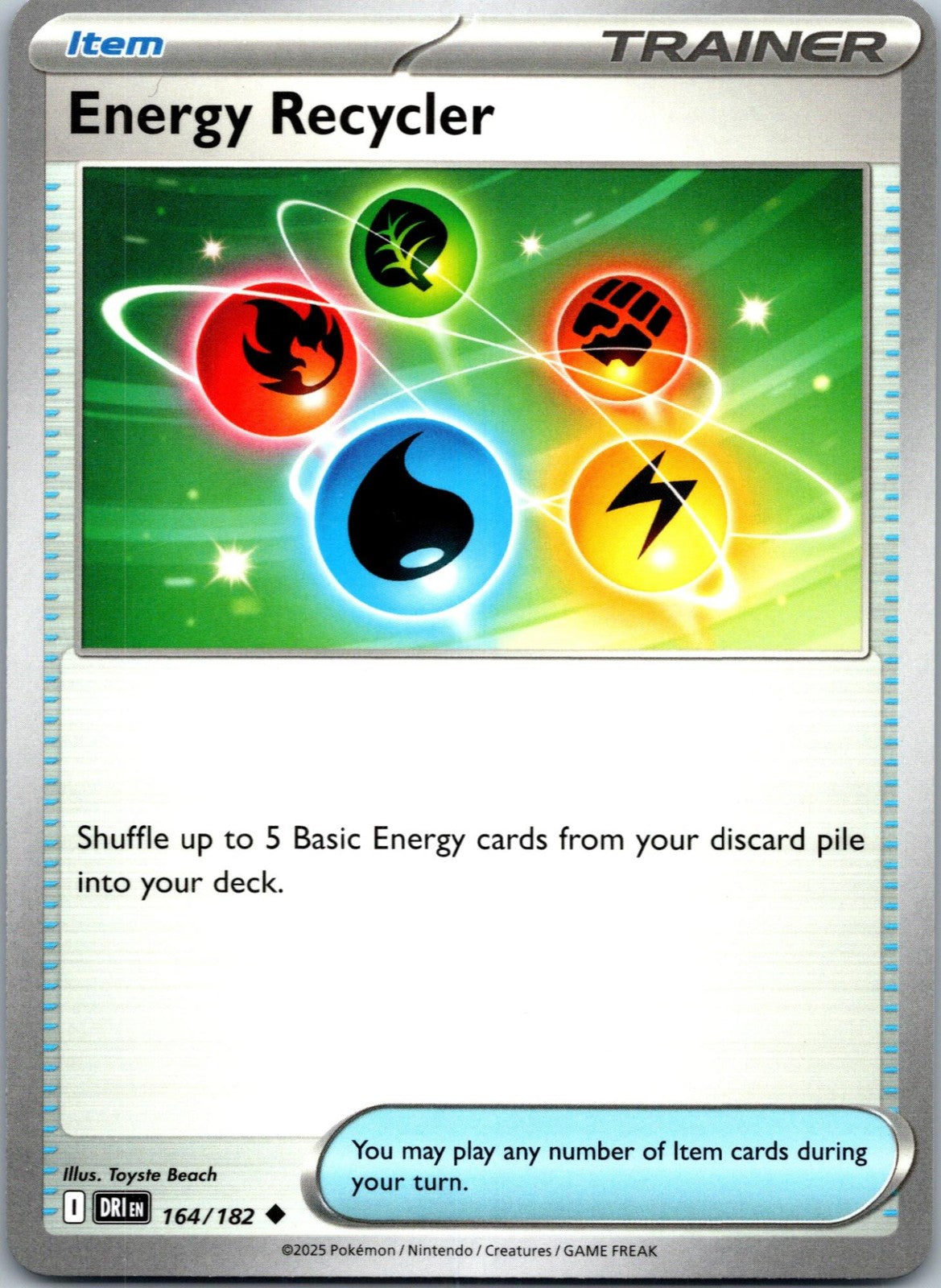 Energy Recycler 164/182 Uncommon Destined Rivals Pokemon Near Mint