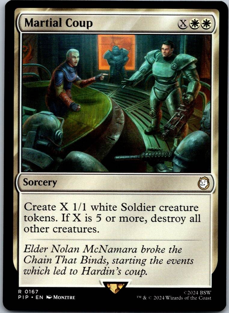 Martial Coup 167 Rare Universes Beyond: Fallout Magic: The Gathering Near Mint