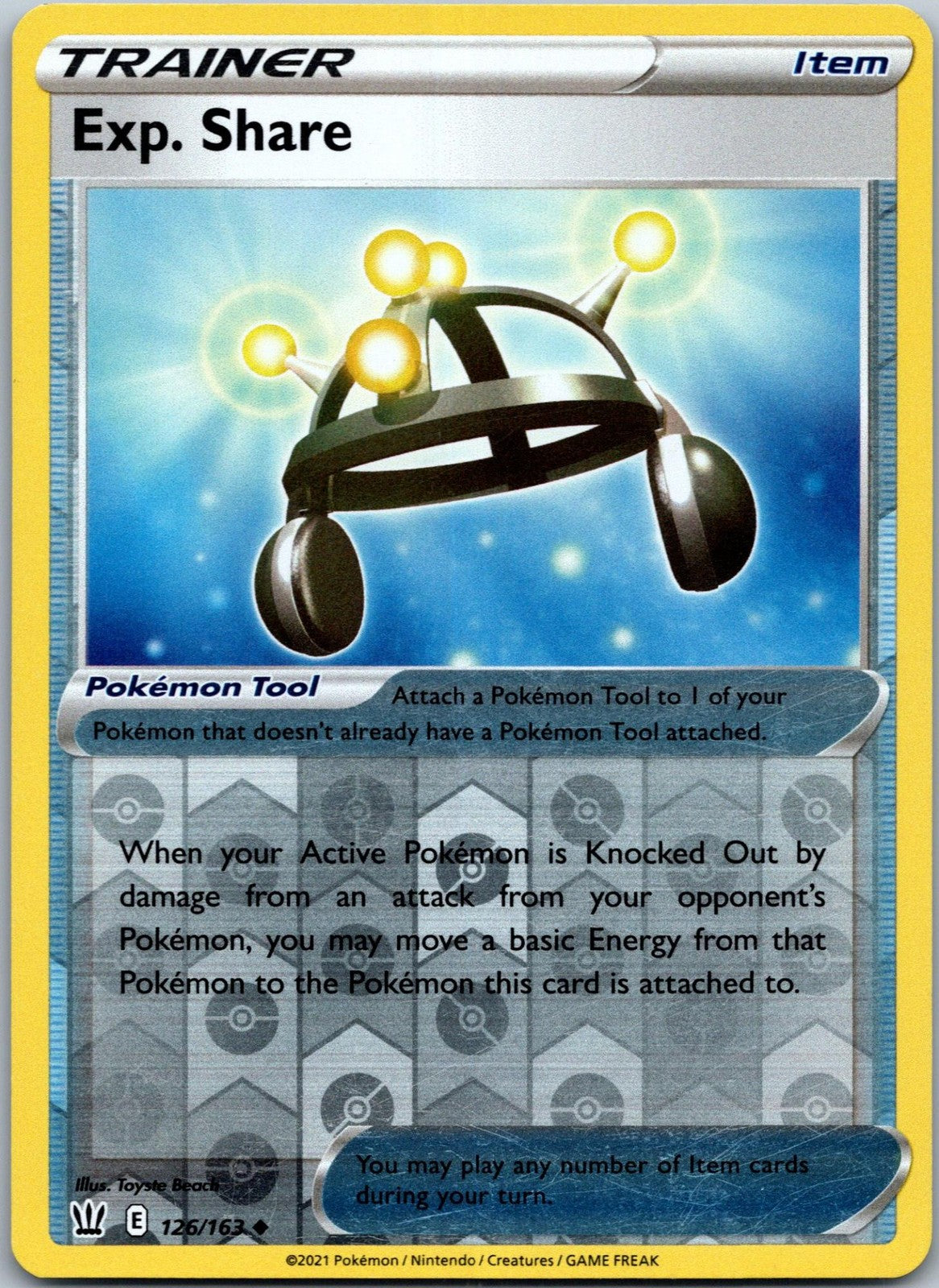 Exp. Share 126/163 Uncommon Battle Styles Pokemon Near Mint