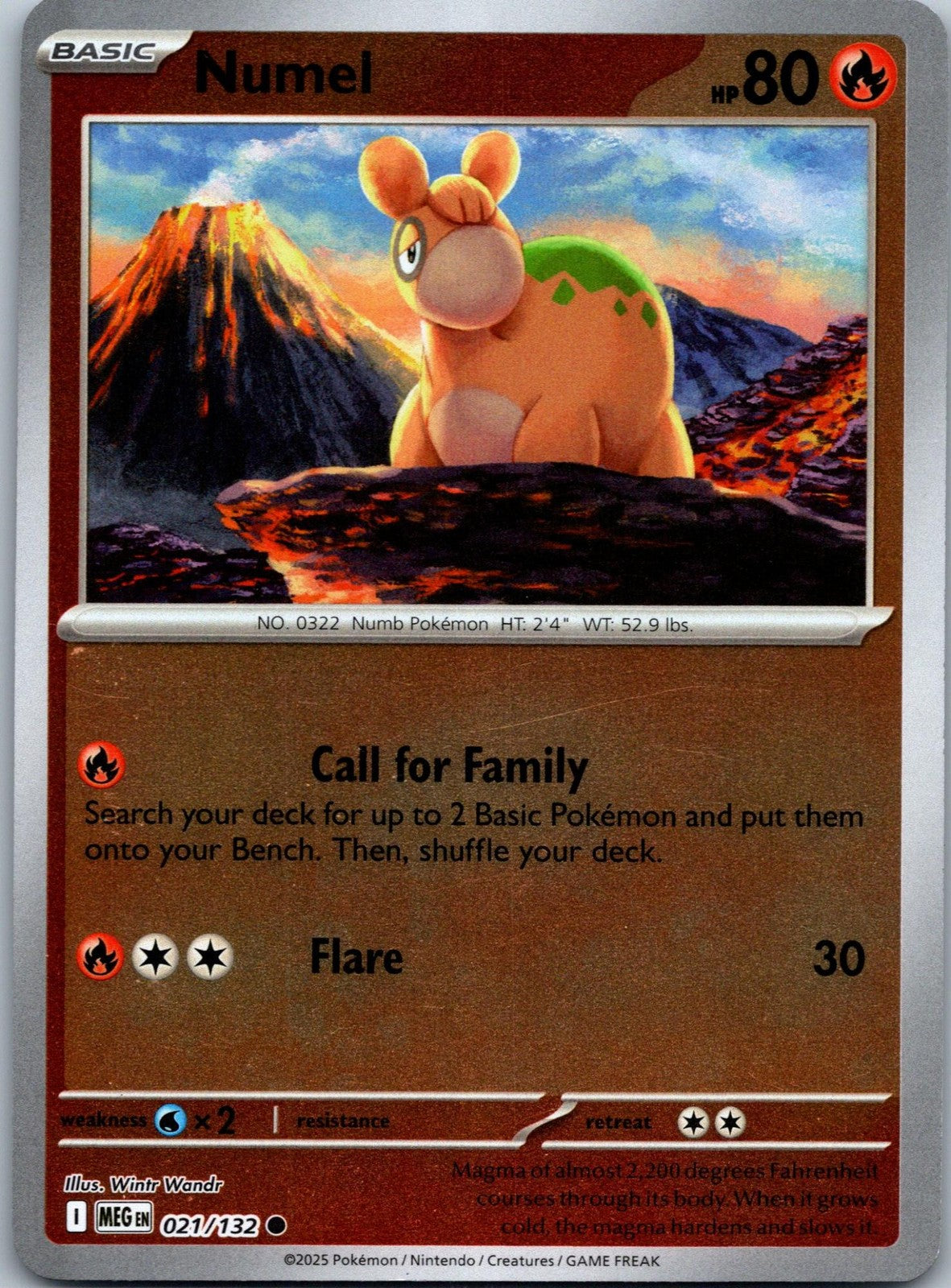 Numel 021/132 Common Mega Evolution Pokemon Near Mint