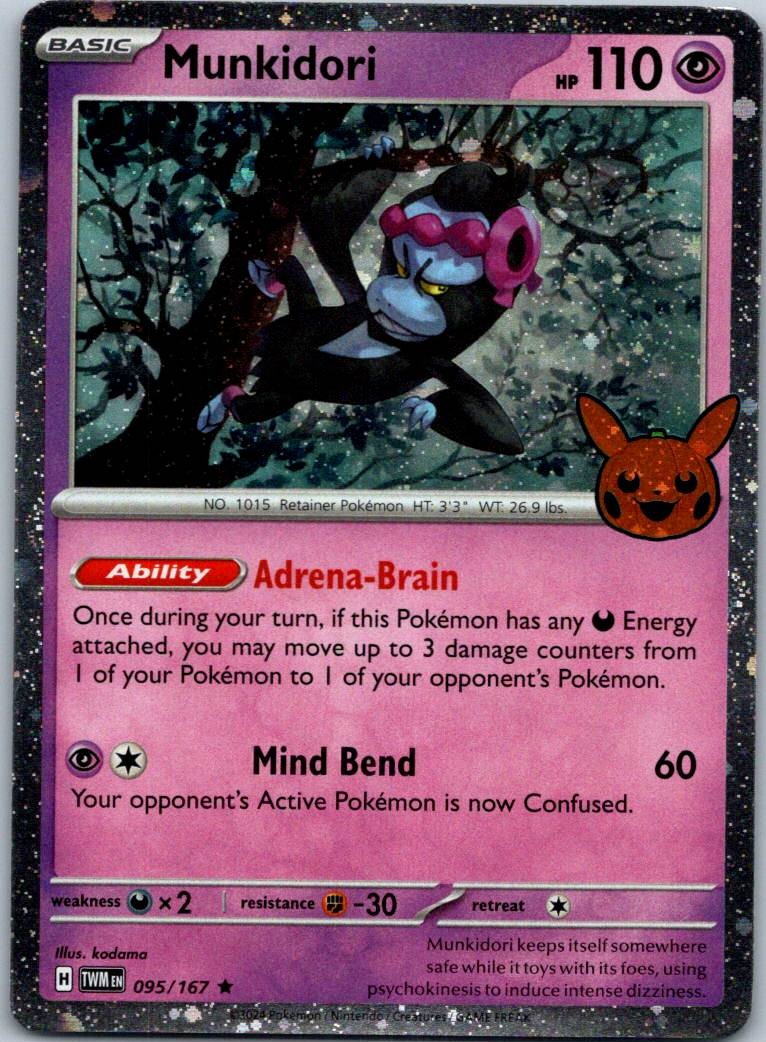 Munkidori (Cosmos Holo) 095/167 Holofoil 2024 Pokemon NM