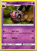 Whirlipede 57/147 Uncommon Burning Shadows Pokemon Near Mint