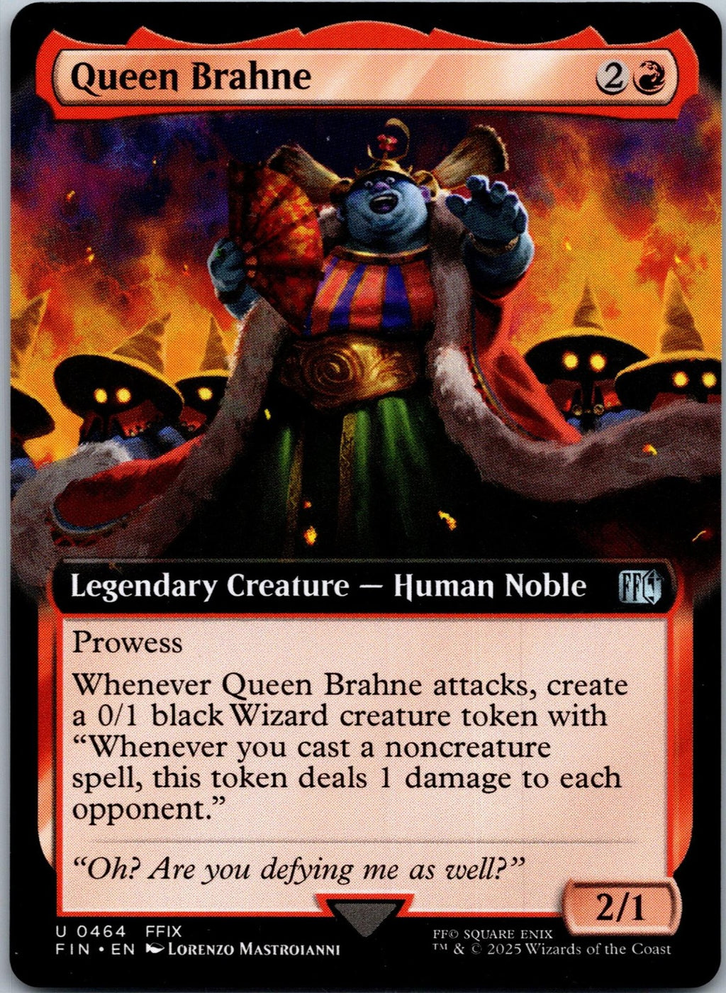 Queen Brahne (Extended Art) 464 Uncommon Final Fantasy Magic: The Gathering NM