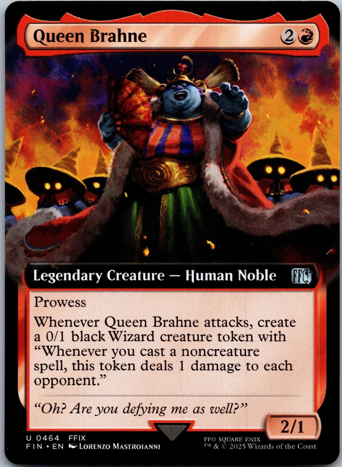 Queen Brahne (Extended Art) 464 Uncommon Final Fantasy Magic: The Gathering NM