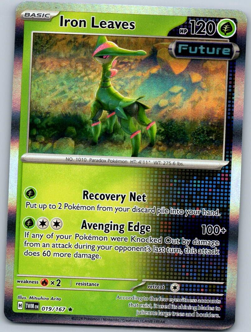 Iron Leaves 019/167 Rare Twilight Masquerade Pokemon Near Mint