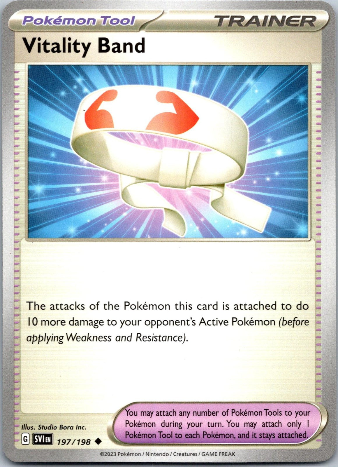 Vitality Band 197/198 Uncommon Scarlet & Violet Pokemon Near Mint