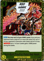 Gum-Gum Fire-Fist Pistol Red Hawk OP11-114 A Fist of Divine Speed One Piece NM