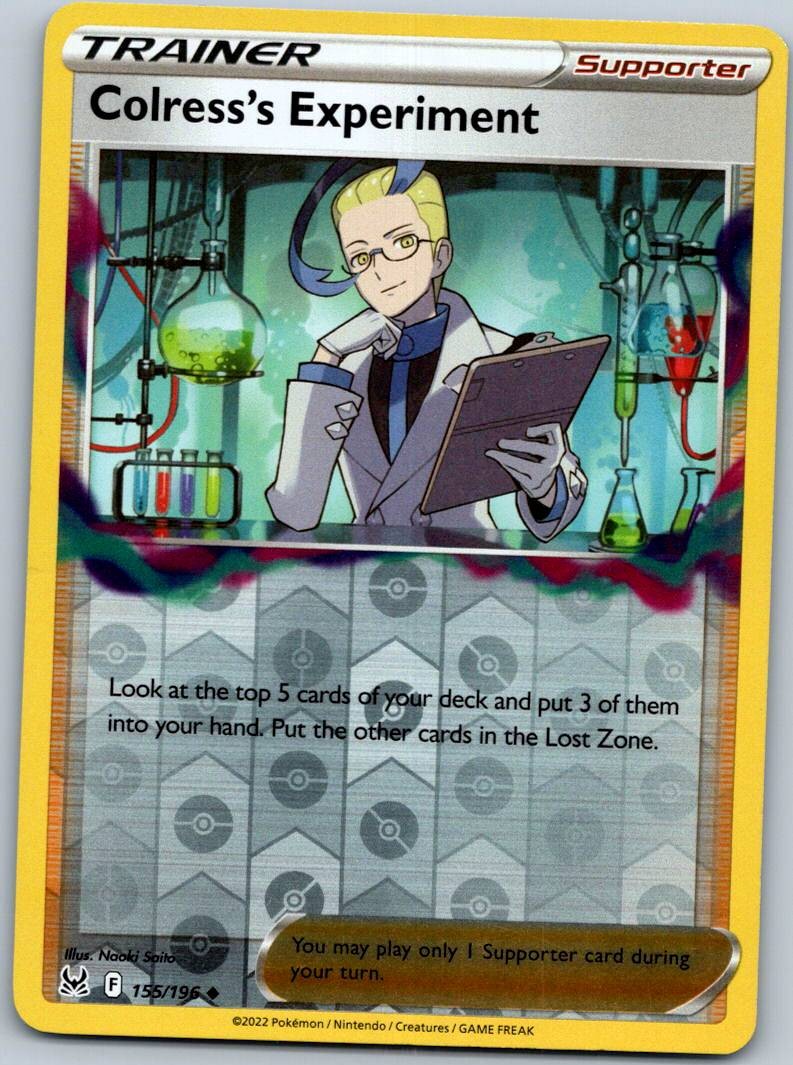Colress's Experiment 155/196 Reverse Lost Origin Pokemon Near Mint