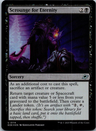 Scrounge for Eternity 114 Uncommon Edge of Eternities Magic: The Gathering NM