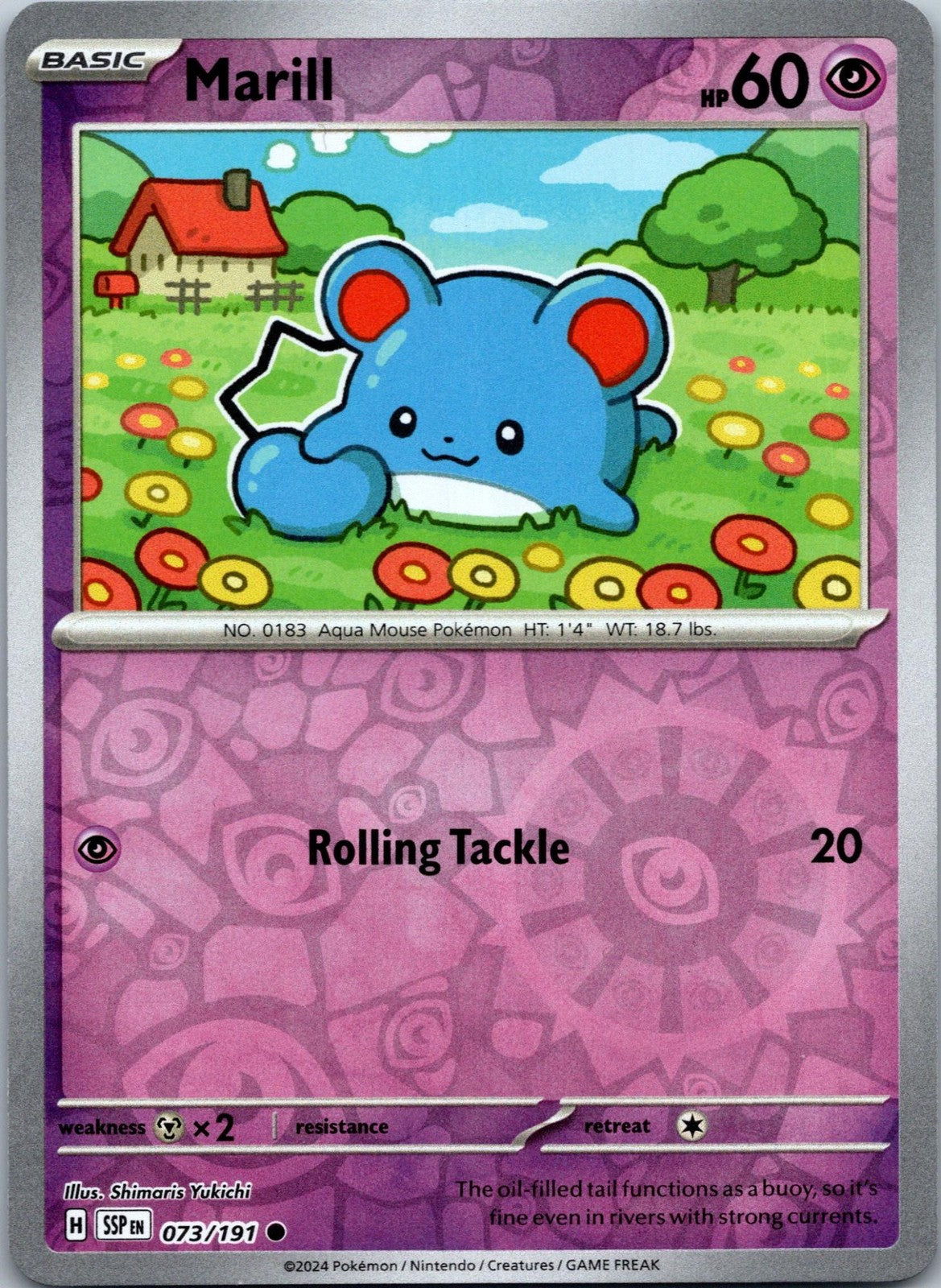 Marill 073/191 Common Surging Sparks Pokemon Near Mint