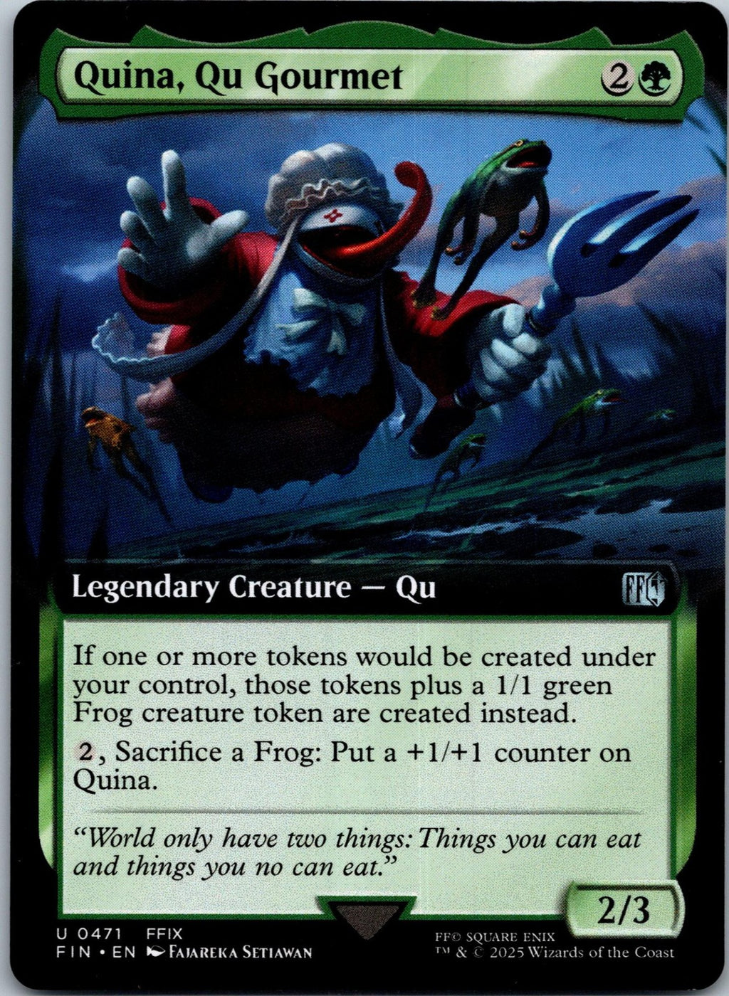 Quina, Qu Gourmet (Extended Art) 471 Final Fantasy Magic: The Gathering NM