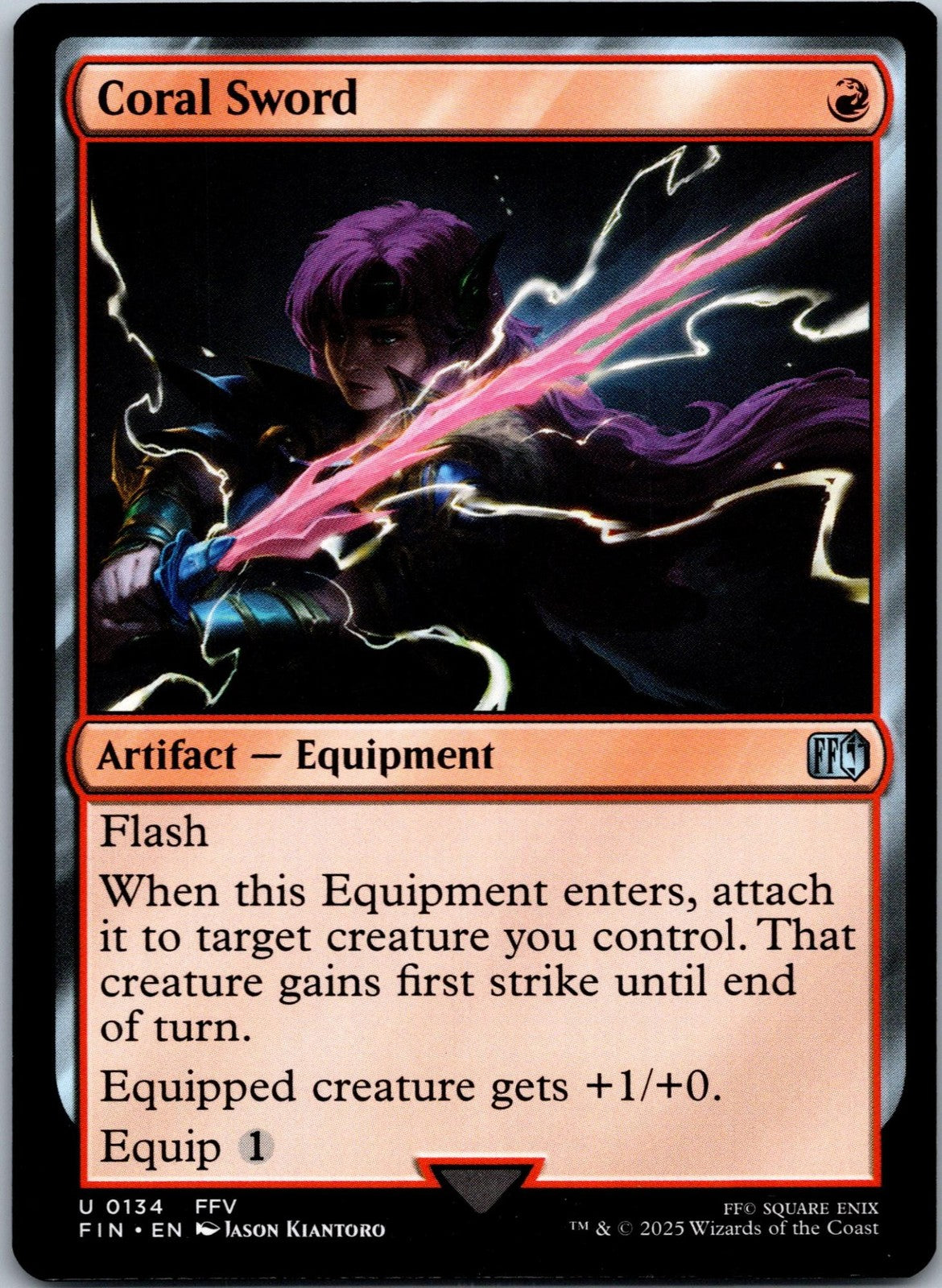 Coral Sword 134 Uncommon Final Fantasy Magic: The Gathering Near Mint | HOKO