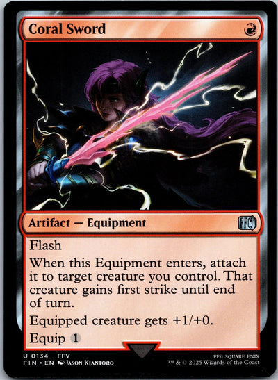 Coral Sword 134 Uncommon Final Fantasy Magic: The Gathering Near Mint | HOKO
