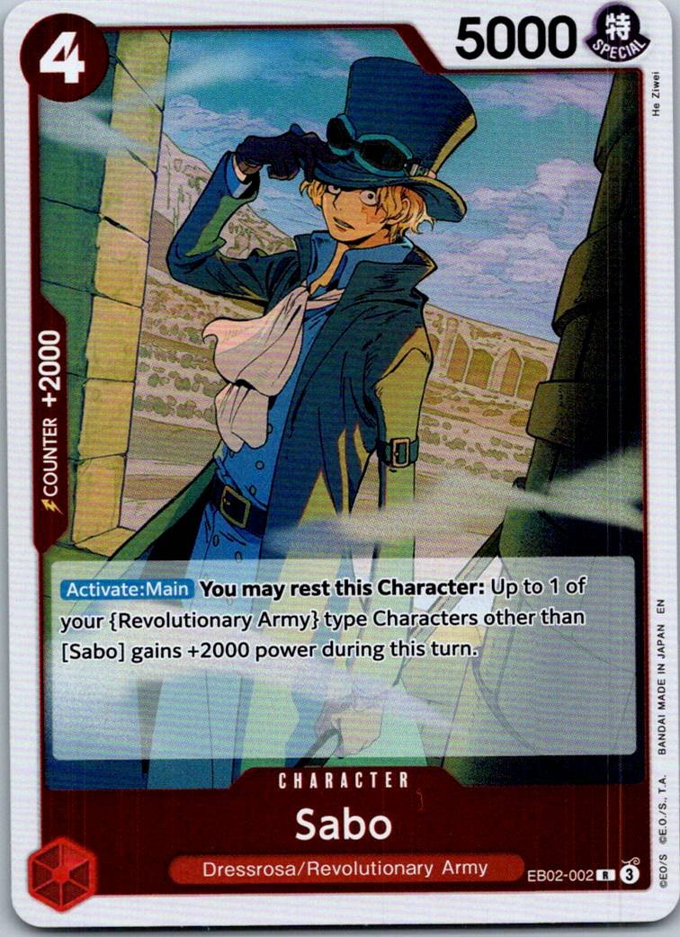 Sabo EB02-002 Rare Extra Booster: Anime 25th Collection One Piece Near Mint