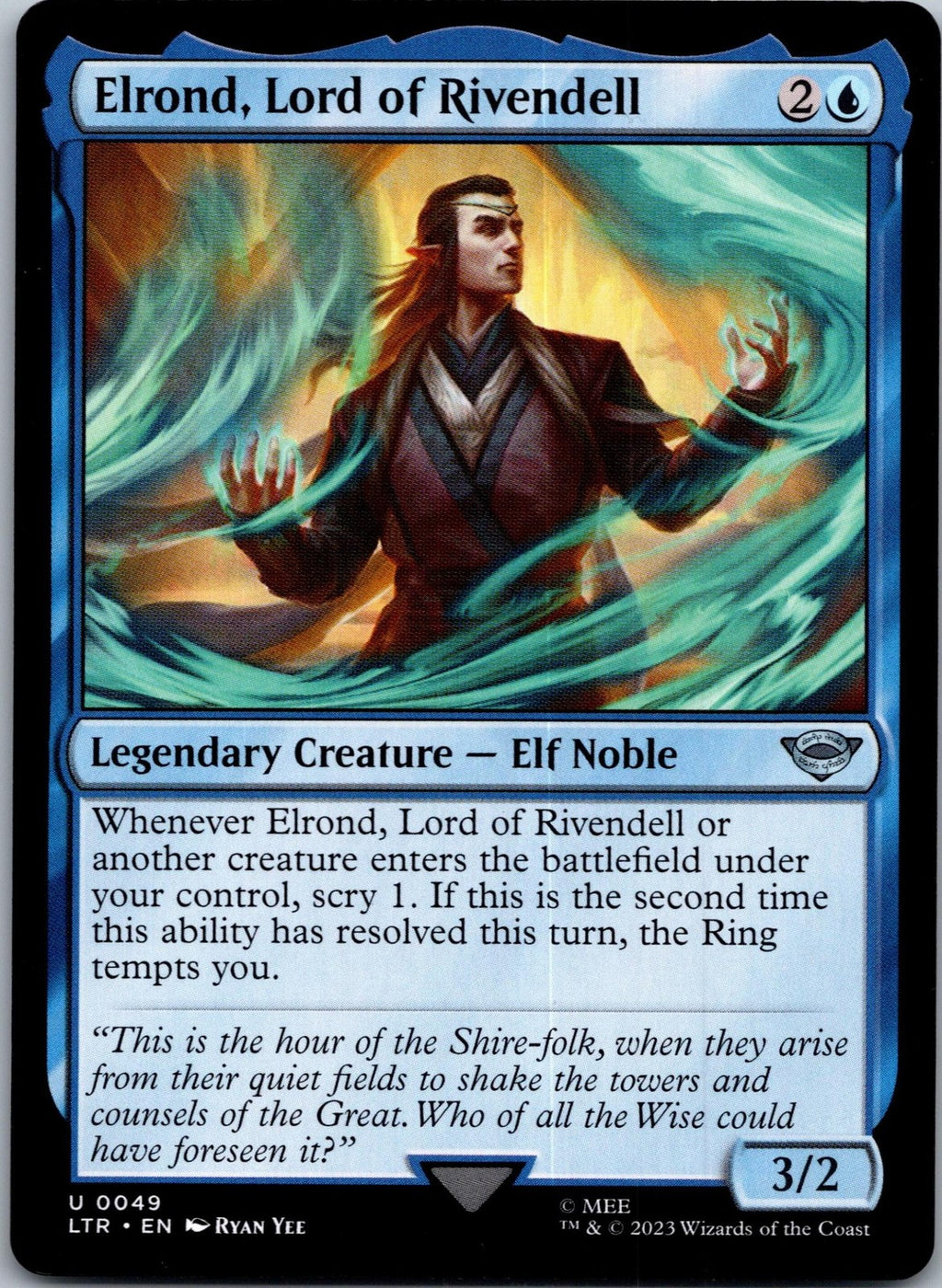 Elrond, Lord of Rivendell The Lord of the Rings: Magic: The Gathering NM