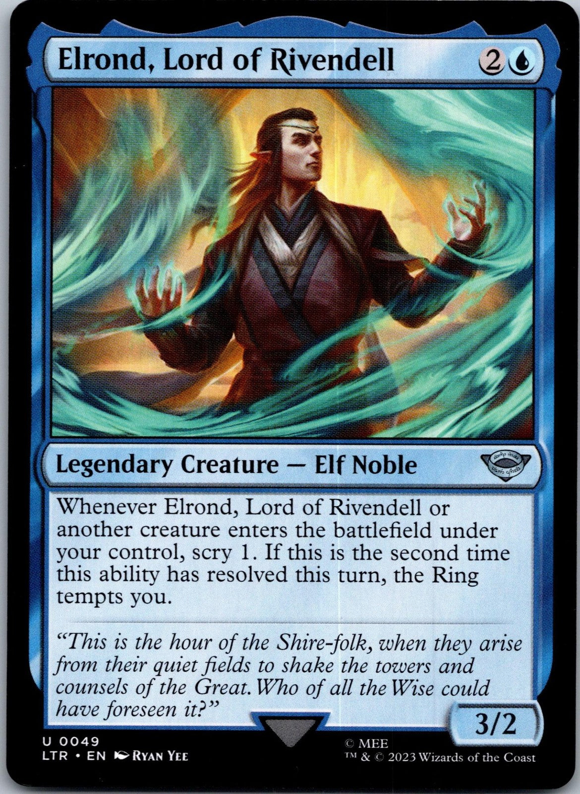 Elrond, Lord of Rivendell The Lord of the Rings: Magic: The Gathering NM