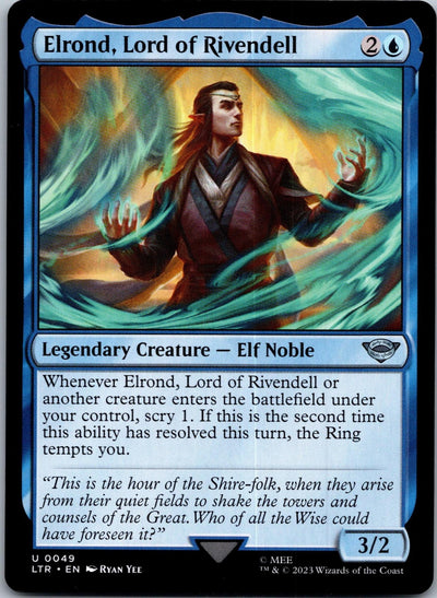 Elrond, Lord of Rivendell The Lord of the Rings: Magic: The Gathering NM