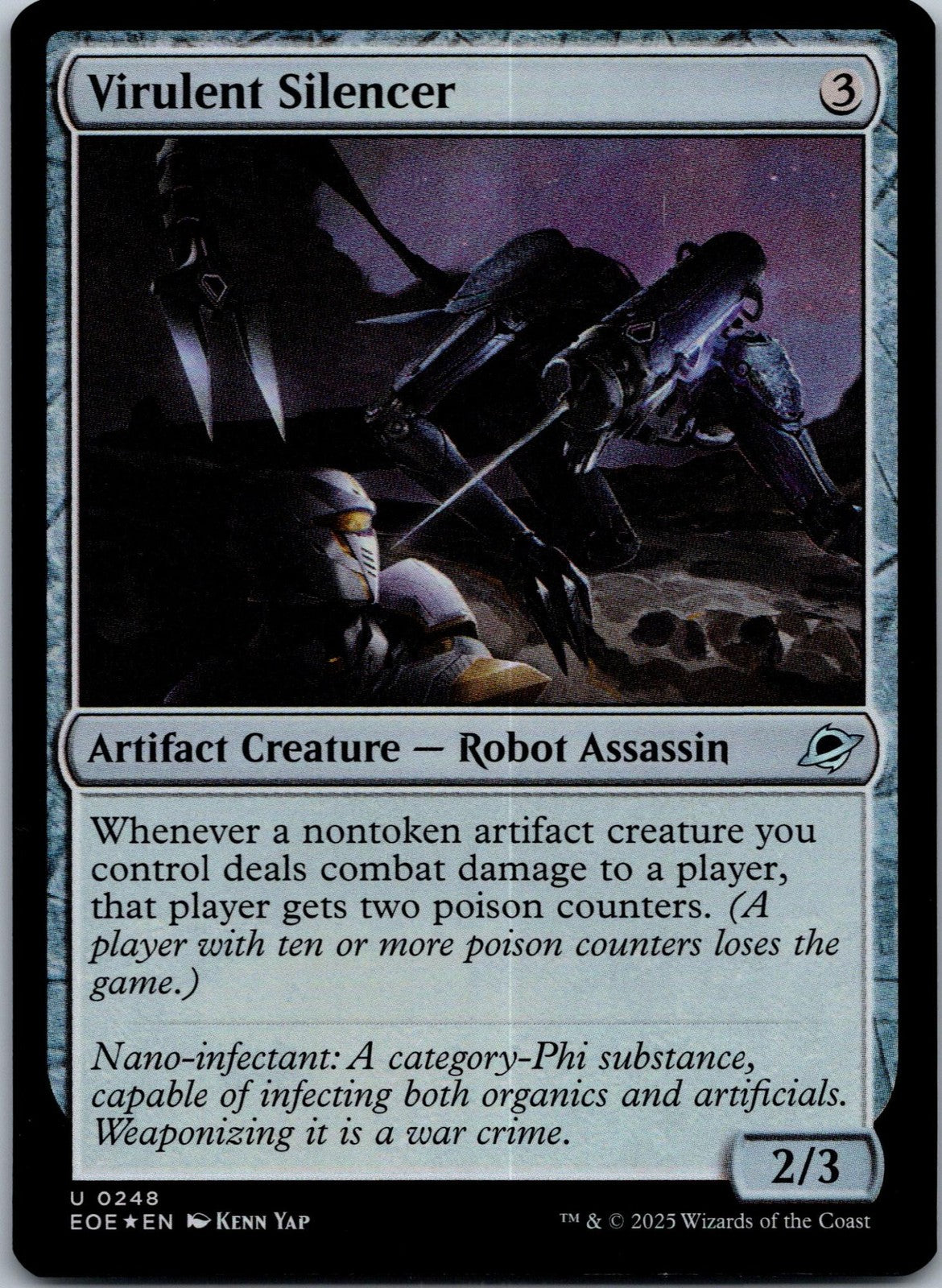 Virulent Silencer 248 Uncommon Edge of Eternities Magic: The Gathering NM | HOKO
