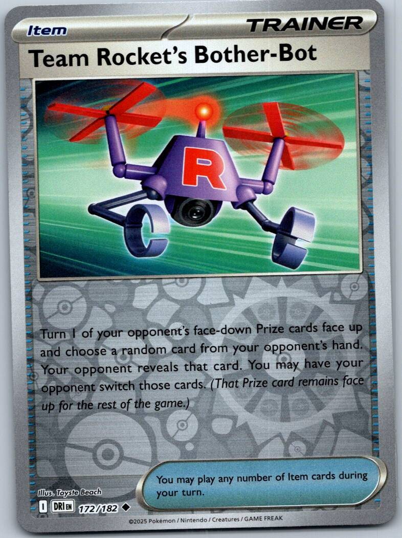 Team Rocket's Bother-Bot 172/182 Reverse Destined Rivals Pokemon Near Mint