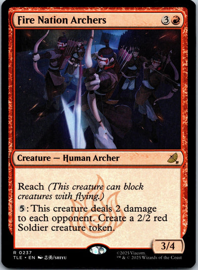 Fire Nation Archers 237 Avatar Last Airbender Magic: The Gathering NM