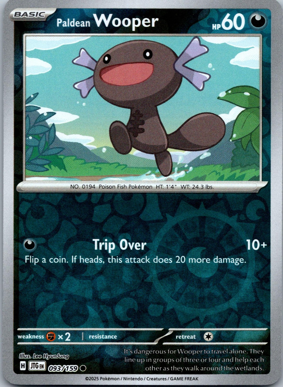 Paldean Wooper 093/159 Common Journey Together Pokemon Near Mint