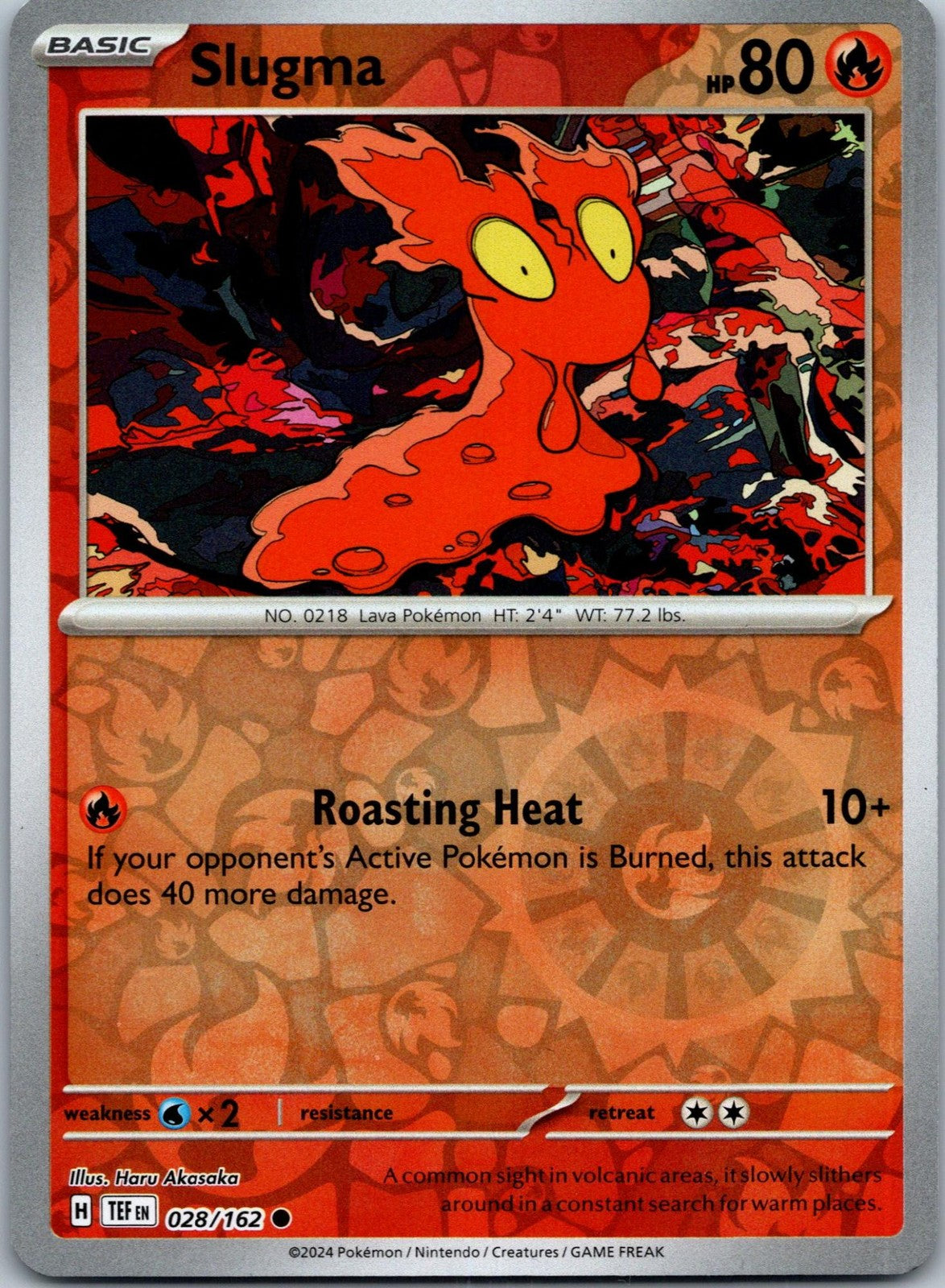 Slugma 028/162 Common Temporal Forces Pokemon Near Mint