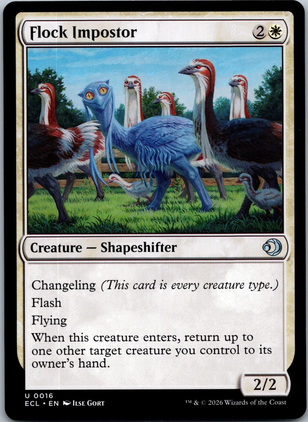 Flock Impostor 16 Uncommon Lorwyn Eclipsed Magic: The Gathering Near Mint