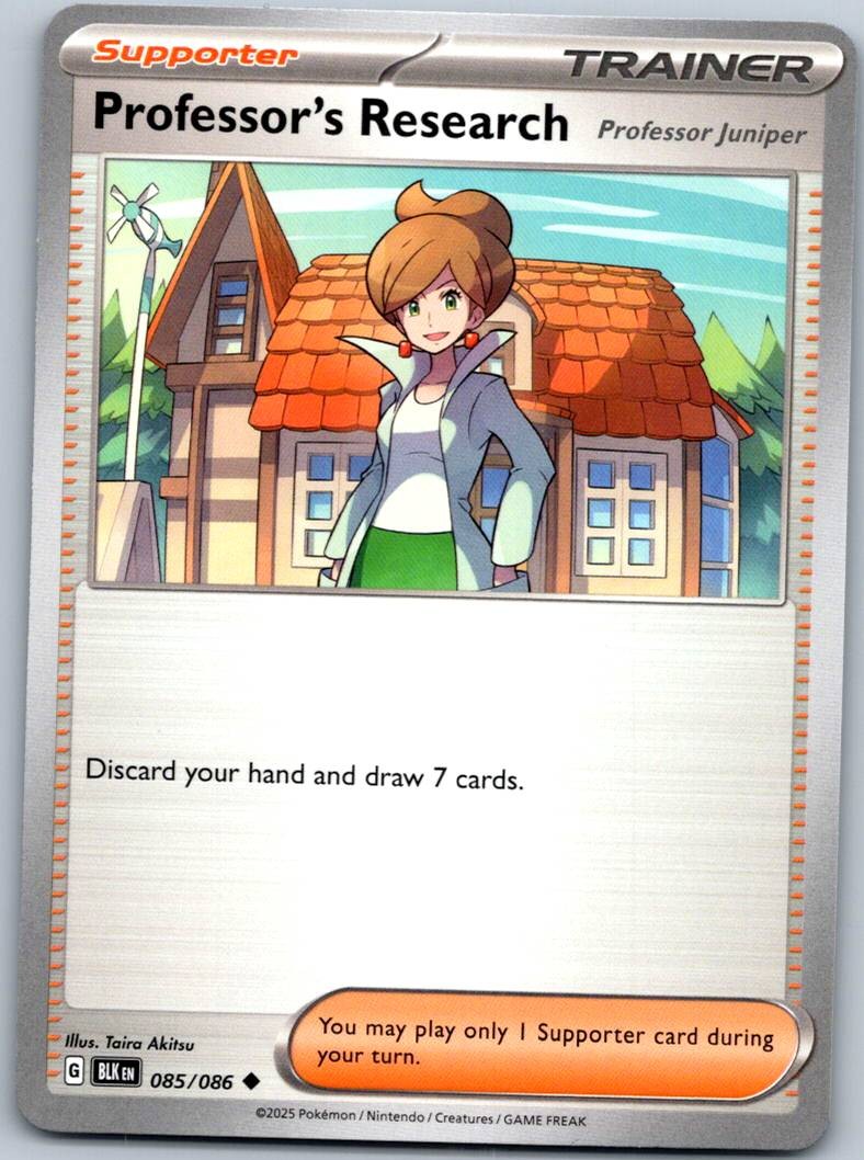 Professor's Research 085/086 Uncommon Black Bolt Pokemon Near Mint